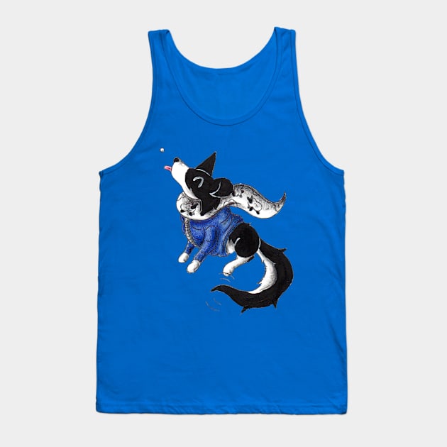 Parka Collie Tank Top by KristenOKeefeArt